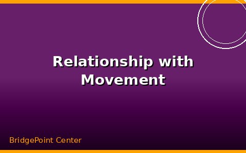 Relationship with Movement